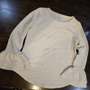 St. John's Bay Cream Textured Knit Top